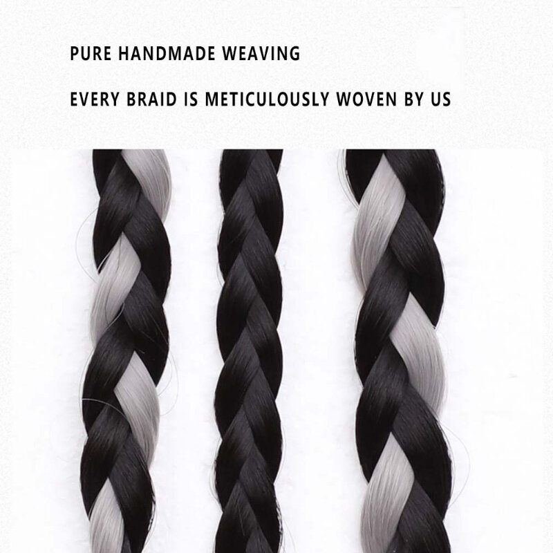 Синтетический Плетеный удлинитель волос для конского хвоста, 35 см, эластичные резинки, дреды, длинный парик для женщин и девушек, легко носить