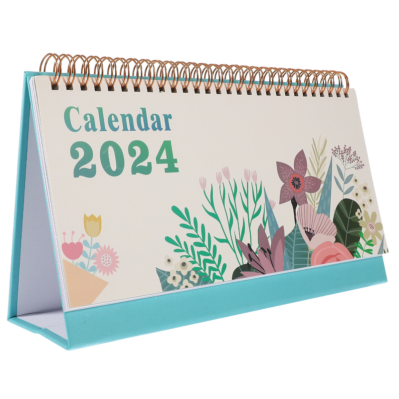 Grande decorativa Desk Calendar, simples Office Paper, pequenos calendários mensais, Casa, 2024