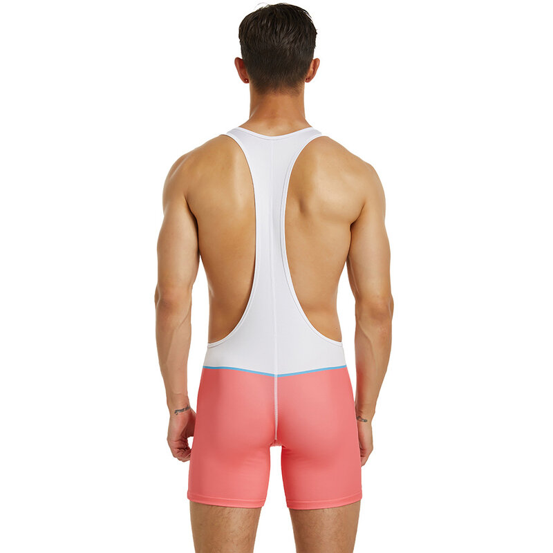 2023 Pakaian Dalam Kebugaran Seksi Singlet Gulat Bodysuit Pria Pakaian Dalam Pria Setelan Pakaian Tubuh Elastis Pakaian Olahraga GYM