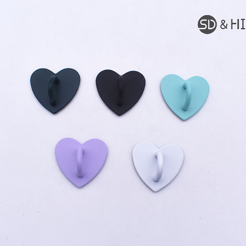 1pc Self Adhesive Metal Heart Phone Charm Holder Mobile Phone Case Finger Ring Stand Hooks Buckle Charms Clasp Accessories New