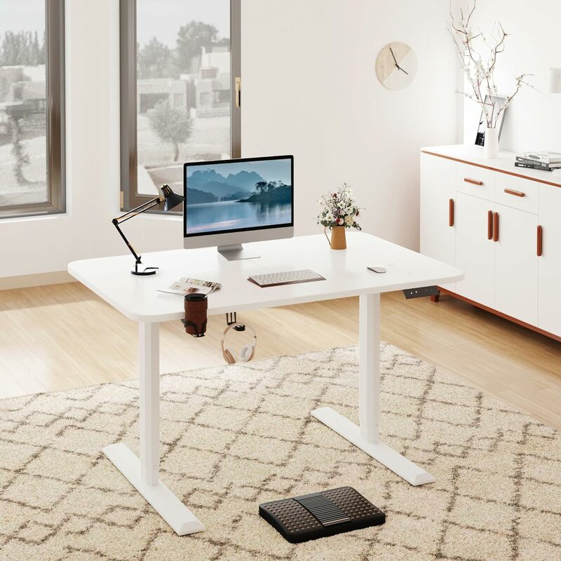 Electric Standing Desk 40x 24 Inches Height Adjustable Desk Computer  T-Shaped Metal Bracket with Memory Settings