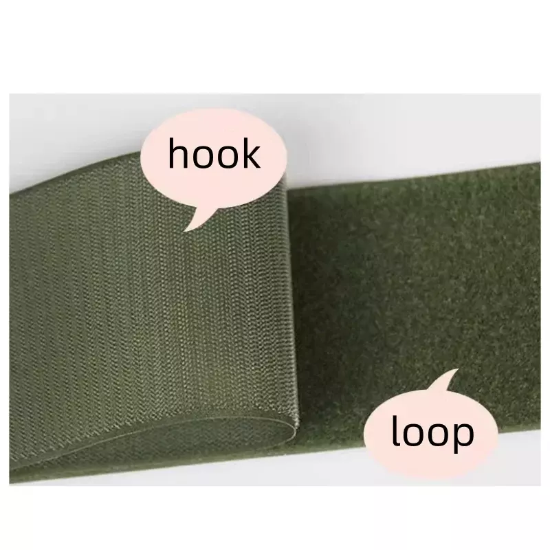 5cm Width Army Green Coyote Brown Black Adhesive Hook and Loop Fastener Strap Magic Sticking Tape Vest Sewing DIY