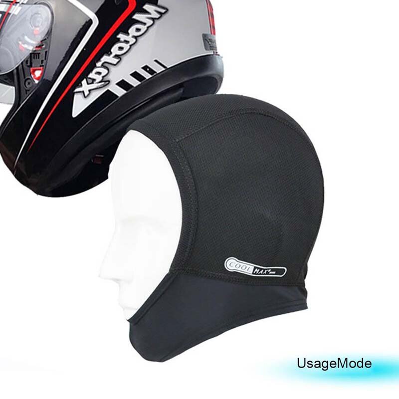 Visera transpirable de secado rápido para casco de motocicleta, gorra deportiva con forro, antiolor, sensación de frío, L XL