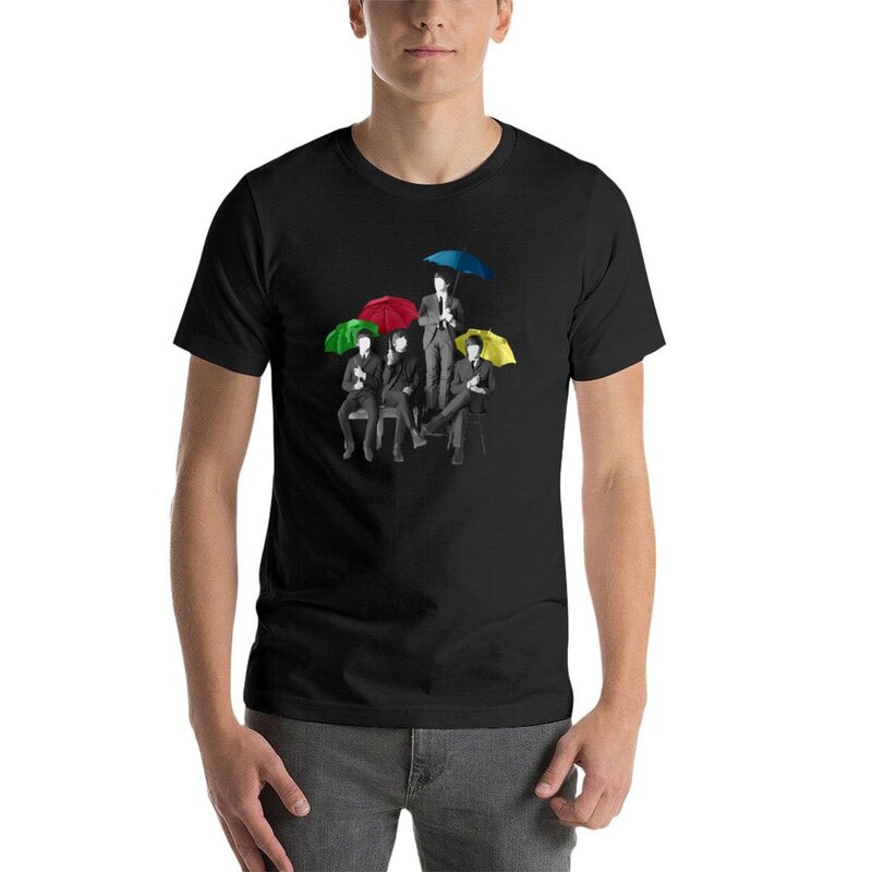 Футболка с принтом зонтика Fab Four, футболки с графическим принтом, быстросохнущая Мужская футболка из аниме