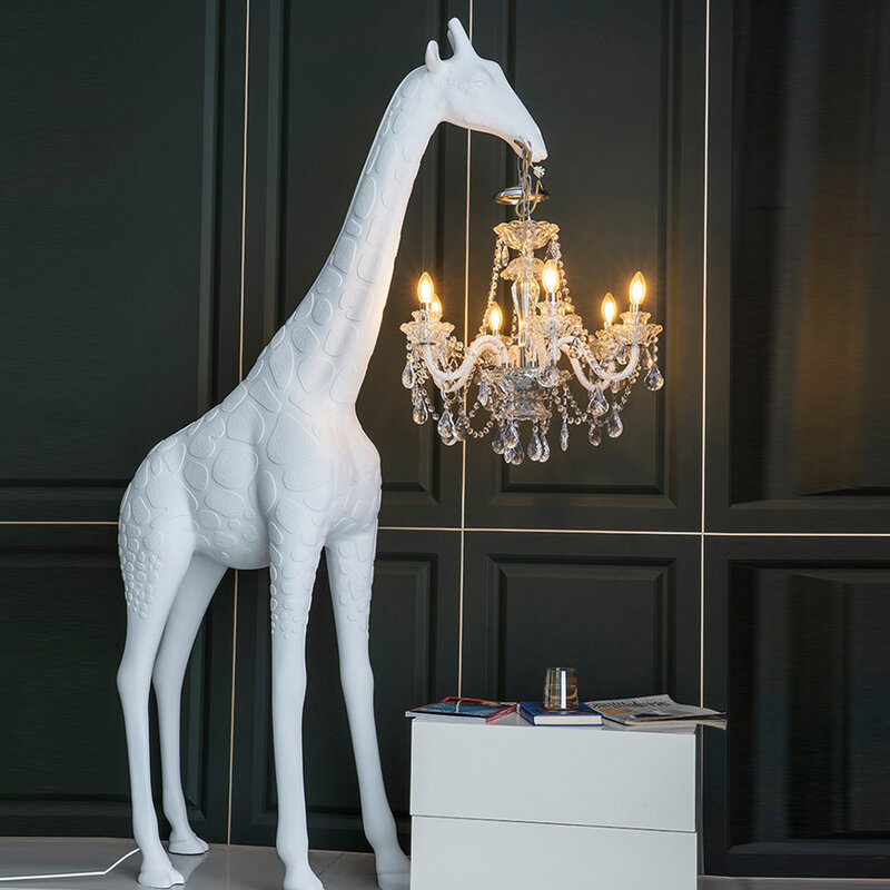 キリンの形をした自立型ランプ,モダンなデザイン,クリエイティブなインテリアライト,展示ホール,創造的な個性