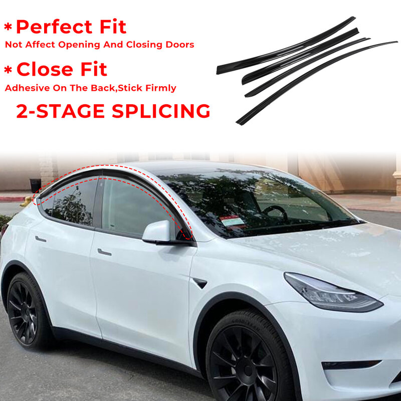 4 шт., Уплотнители для стекла автомобиля Tesla Model 3 Y 2020 21- 2023