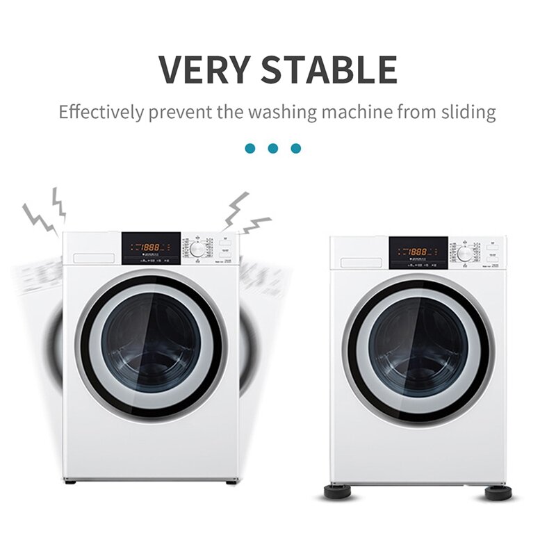 Coussinets anti-vibration pour machine à laver, tampons en caoutchouc pour amortir le bruit, tampons pour lave-linge et sèche-linge pour absorber les chocs, 4 pièces