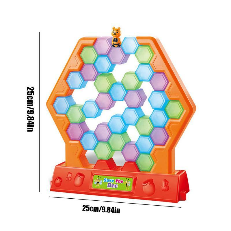 Save The Bees-Juego de bloques de colores para niños, juego de ladrillos para romper, actividad interior, divertido