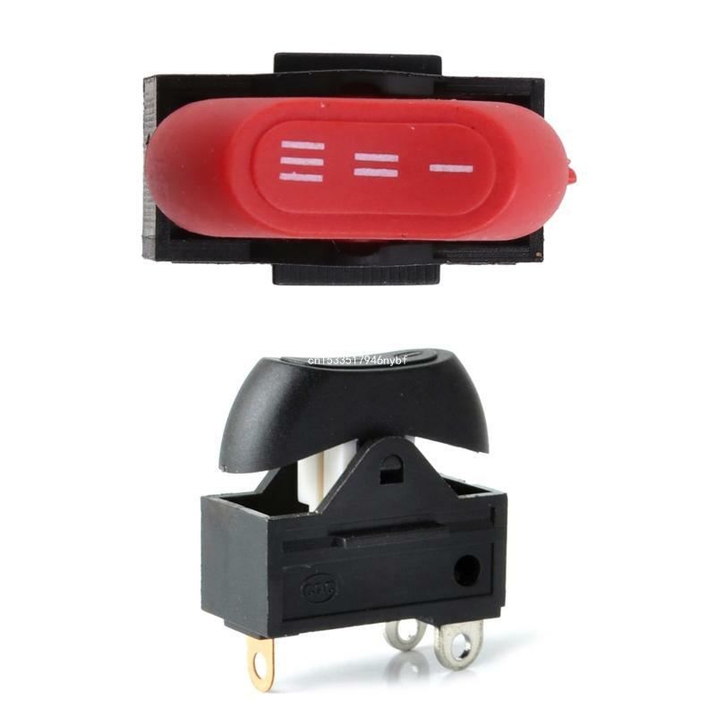 Электрический вентилятор для волос, кулисный переключатель, детали для фена, 3-контактный переключатель, черный, красный, Прямая