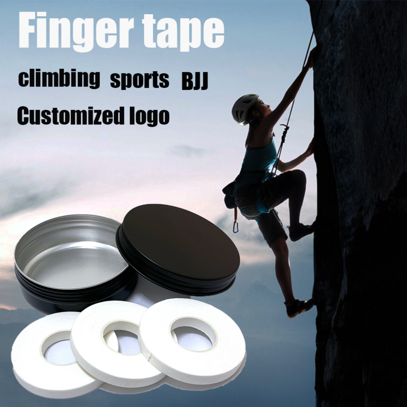 Cinta de dedo para escalada, vendaje elástico autoadhesivo para BJJ, cinta deportiva de 0,75 cm/10m, compatible con logotipo personalizado