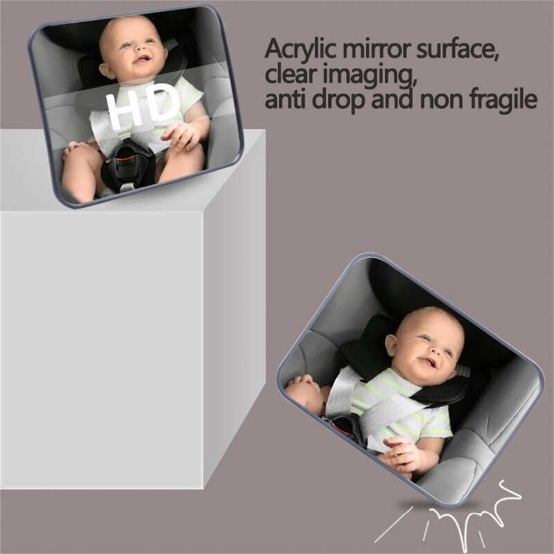 Outil d'observation bébé en verre vue arrière léger, dispositif bébé incassable, installation Simple