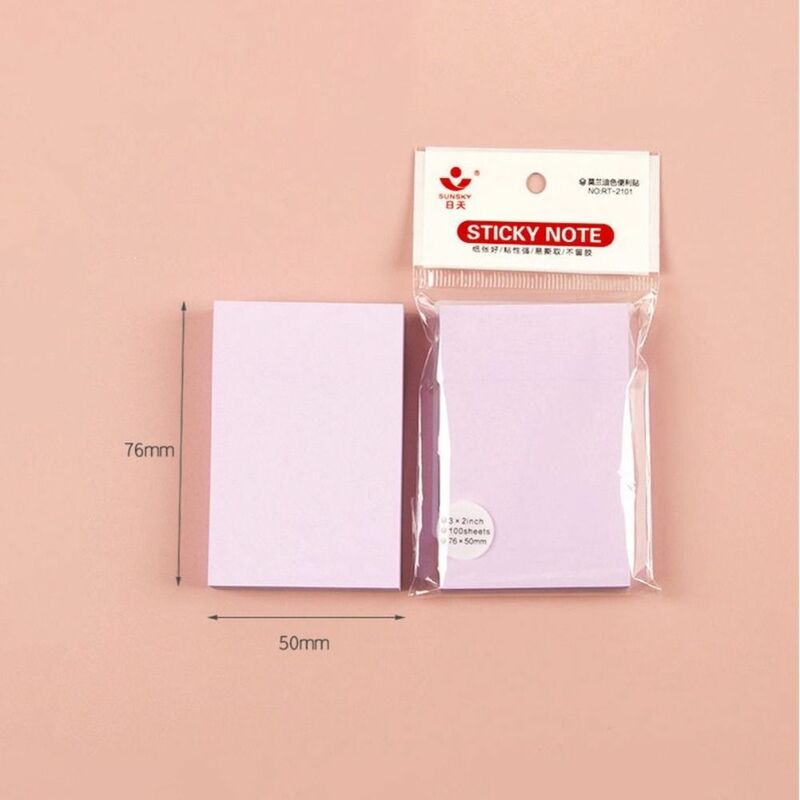 Square Kawaii Sticky Notes Sticky High Appearance Memo Pads Five-color Message Notes Candy Color Sticky Notepad