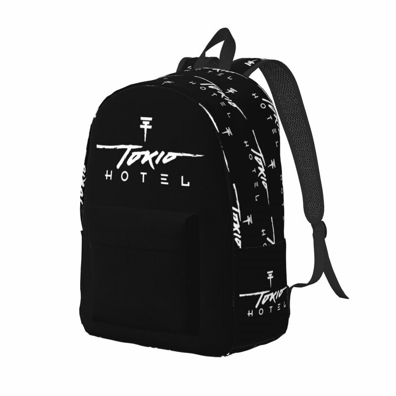 Tokio-mochila de lona para ordenador portátil para hombre y mujer, morral para adolescentes con bolsillo, para el trabajo de secundaria, Rock, Hotel