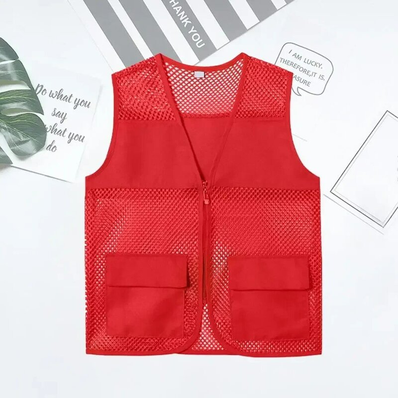 Werk Vrouwen Trendy Huid-Ontroerende Mannen Unisex Kleding Rits Vest Trip Placket Jack Casual Vest Ademend