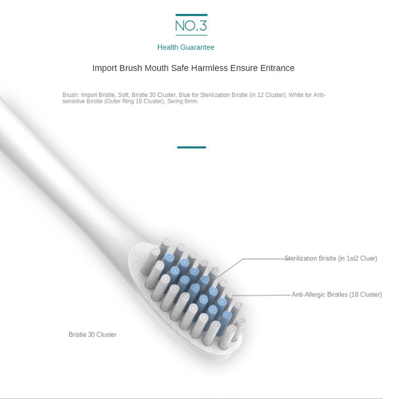 فرشاة أسنان كهربائية بالموجات الصوتية الذكية فرشاة أسنان فرشاة أسنان أوتوماتيكية بالموجات فوق الصوتية 6 طرق USB سريعة قابلة للشحن الكبار IPX7 مقاوم للماء
