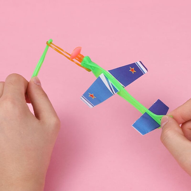 Y1UB Забавный катапультный самолет DIY Наборы Интерактивная игрушка для маленьких мальчиков На открытом воздухе для игр и сборка