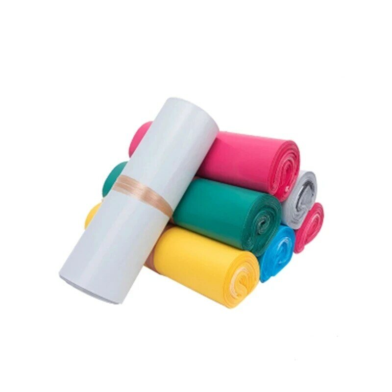 プラスチック製の熱包装袋,さまざまな色のビニール袋,粘着シール,宅配袋