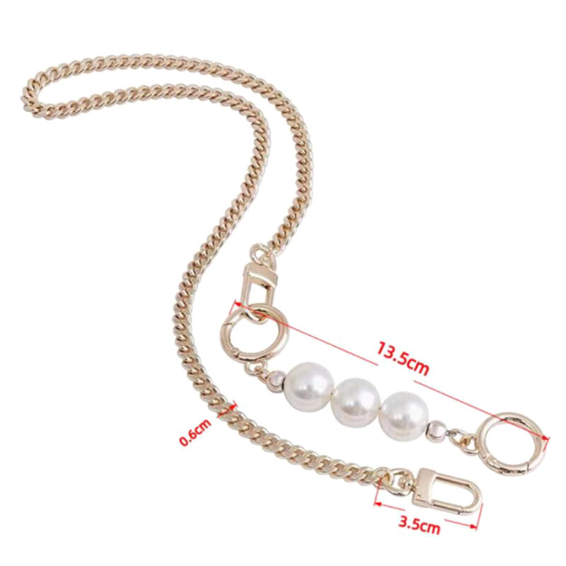 Cadena de extensión para bolso de mano, cadena de extensión de perlas, BILLETERA, correa de cadena de bolso