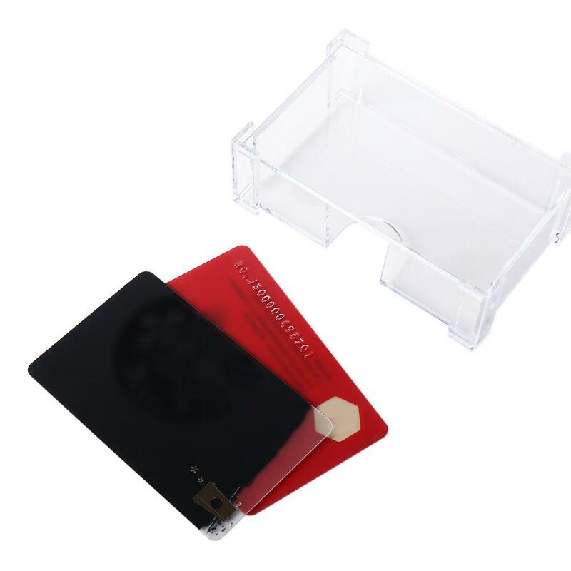 Scatola di classificazione della cancelleria scatola di immagazzinaggio della scrivania porta carte di credito porta carte custodia per carte d'identità scatola di raccolta delle carte