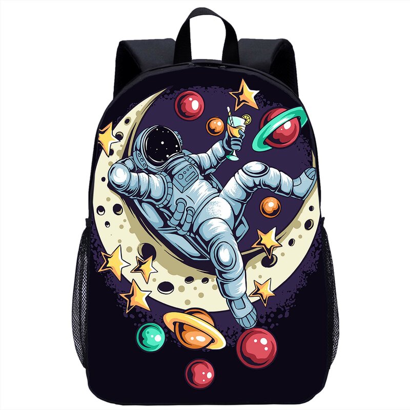 Забавный рюкзак с рисунком астронавта, ранцы для книг для девочек и мальчиков, повседневные Рюкзаки для подростков, рюкзаки для хранения