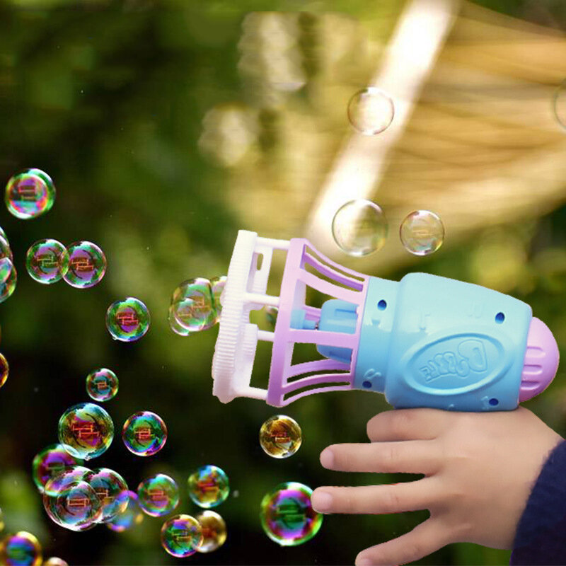 Zabawki dla dzieci z bąbelkami do mydła w kształcie karabinu maszynowego automatyczny pistolet bąbelkowy zabawki na prezent dla dzieci