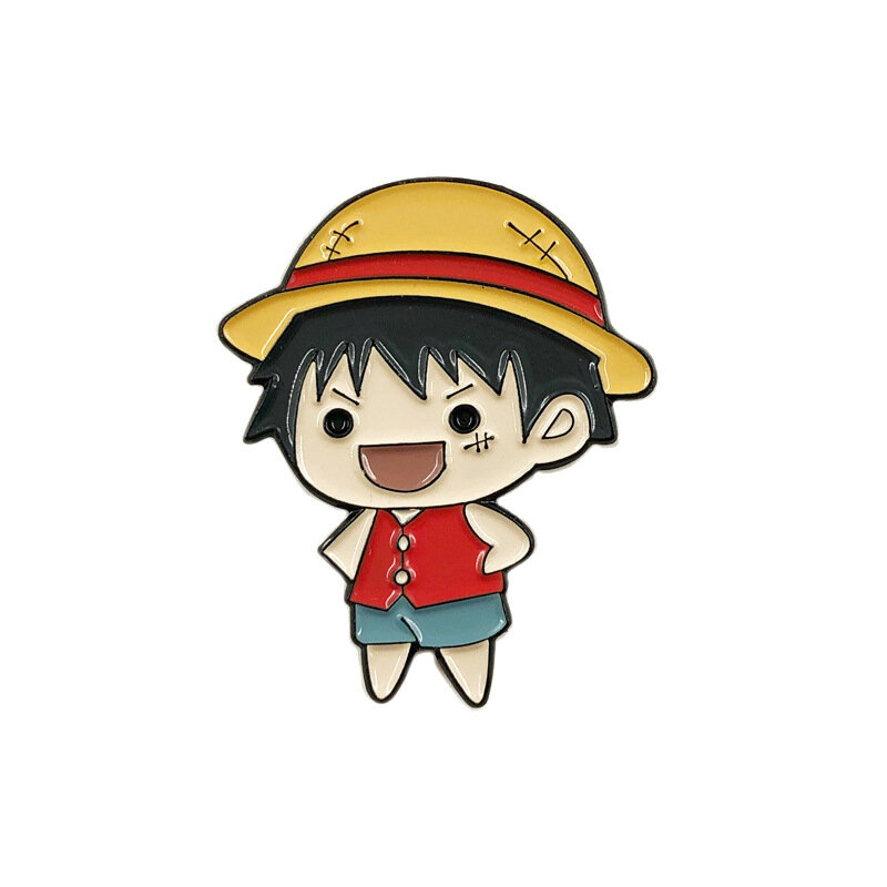 Chibi Aksesori bros Aloi Pin alat peraga Cosplay Anime ONE PIECE Luffy Sir crocosplay Sabo Ace Sanji