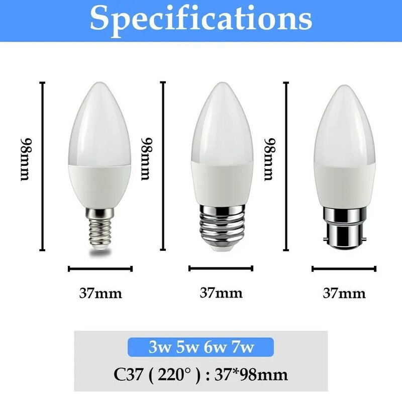 5 Buah Promosi Pabrik Lampu Sorot LED Lampu T 220V 3W-18W Lampu Putih Hangat Lumen Tinggi Cocok untuk Toilet Belajar Dapur
