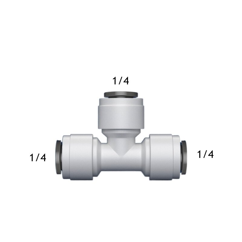 Conector de tubería de PE tipo t RO, rosca macho hembra, conexión rápida 1/4 3/8, filtro de agua, piezas de ósmosis inversa