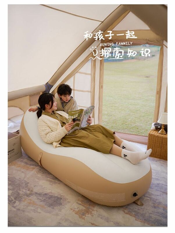 Inflatable Sofa Air Cushion Bed Outdoor Camping Portable Lazy Person Lunch Break Floor Paving Household Air Lounge Chairs