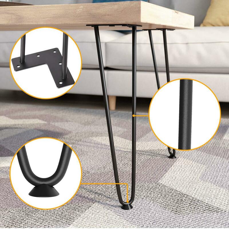 1/4pcs Haarnadel beine 4/Zoll Metall halterung Schreibtisch Tischbeine für Möbel DIY Hardware Möbel beschläge