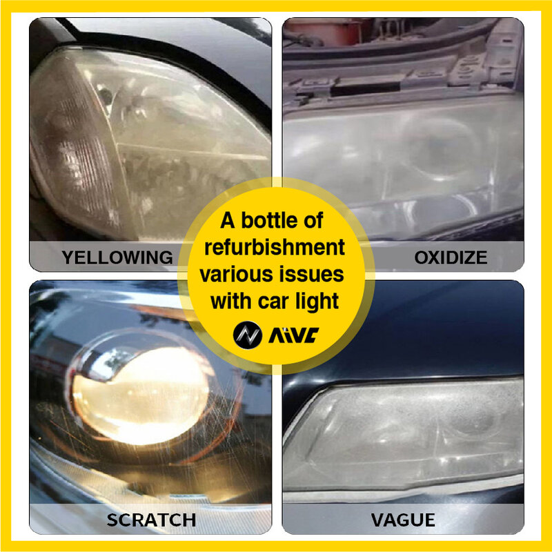 Car Headlight Restoration Polishing Kits Headlamp Anti-Scratch Repair Car Care Refurbish Scratch Light Polisher Cleaning Paste
