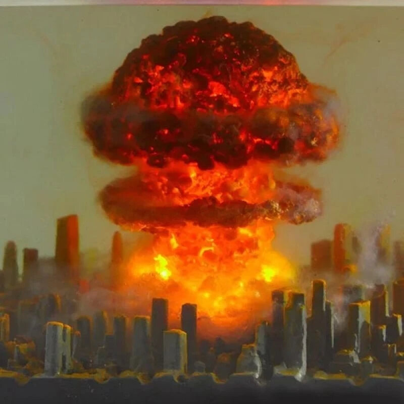 Bomba nuklearna bomba grzybowa lampa chmura bezpłomieniowa na dziedziniec dekoracja salonu 3D lampa akumulatorowa światła nocnego