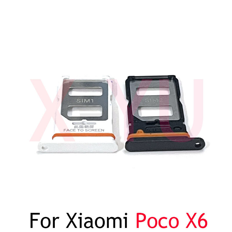 حامل فتحة درج بطاقة SIM ، مقبس محول ، قارئ فردي وثنائي ، xiao Poco X6 Pro