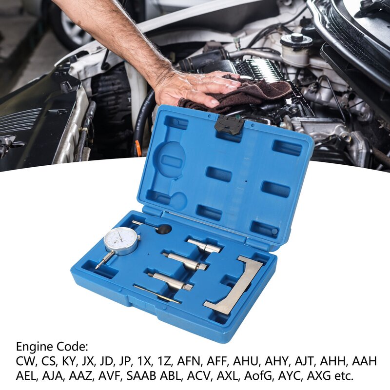 7 Pcs Diesel Fuel Injection Pump Timing Gauge Static Regulator Adapter Setting Plug Kit for Turbo Diesel Engines