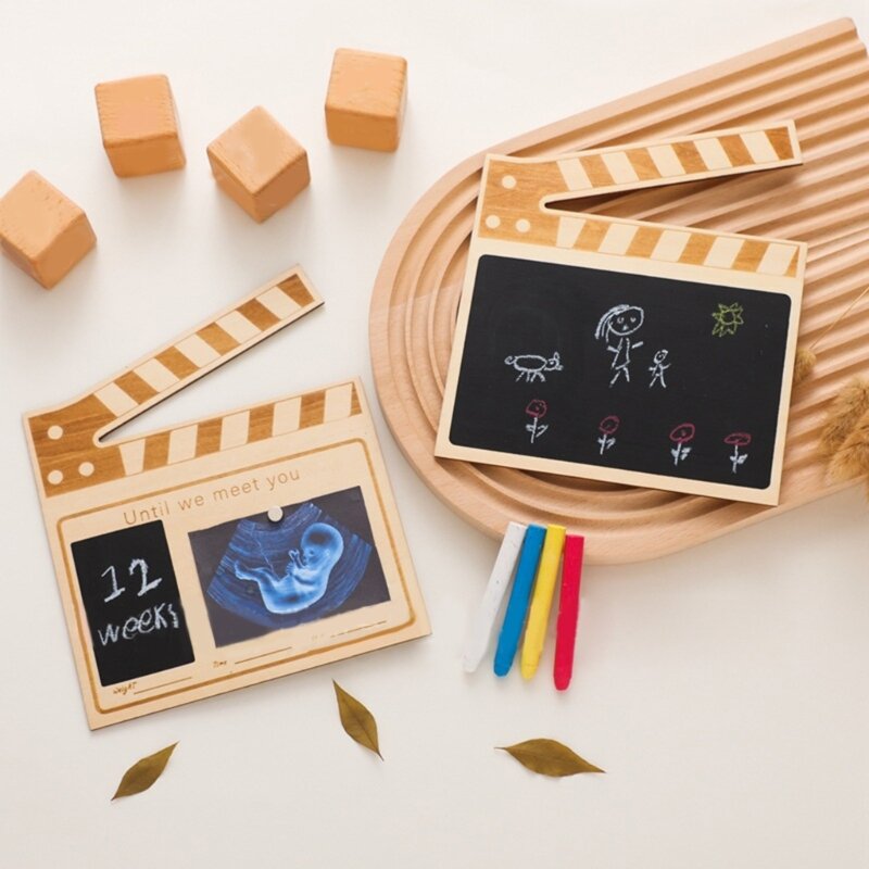 Baby-Countdown-Bilderrahmen mit Tafel, zum Beschreiben eines Films Andenken