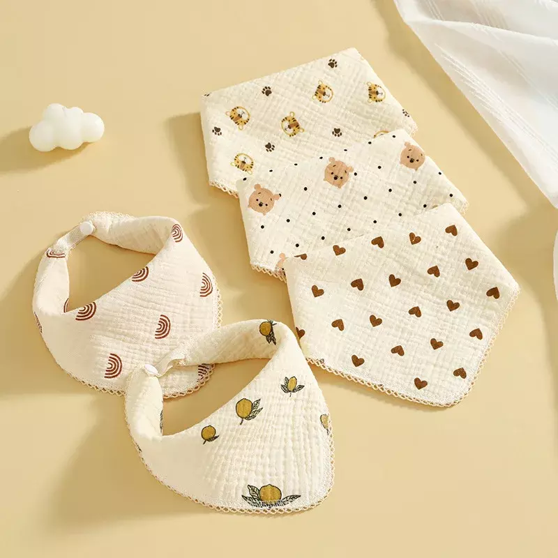 Śliniaki bawełniane dla noworodka miękki ręcznik uspokajający dla niemowląt myjka trójkątny szalik ręcznik Bandana ślina śliniaczek