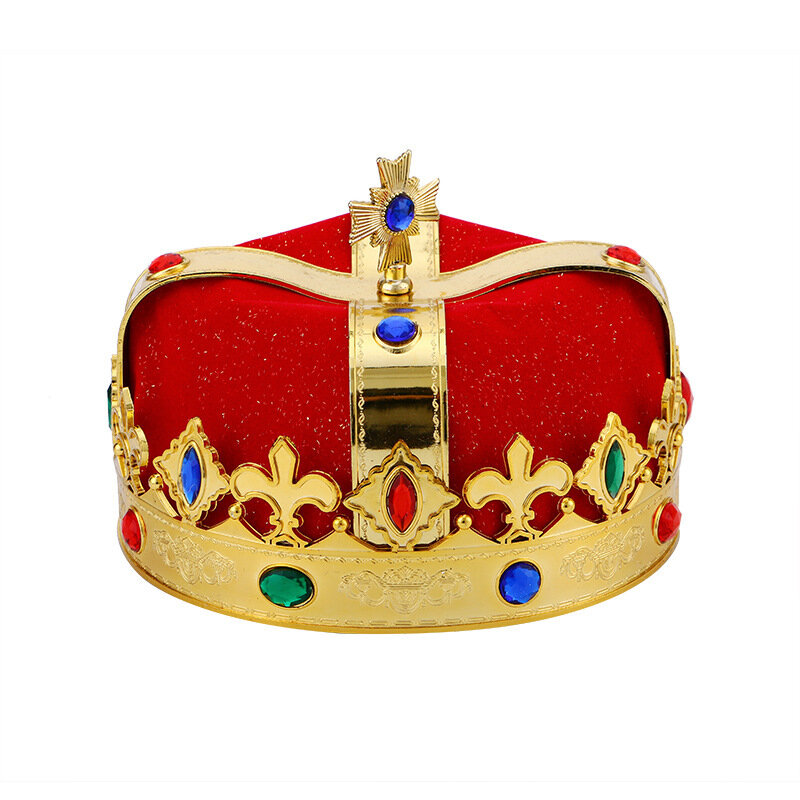 2 pezzi Royal King corona scettro Set puntelli di Halloween Party Dress Up accessorio regalo per bambini