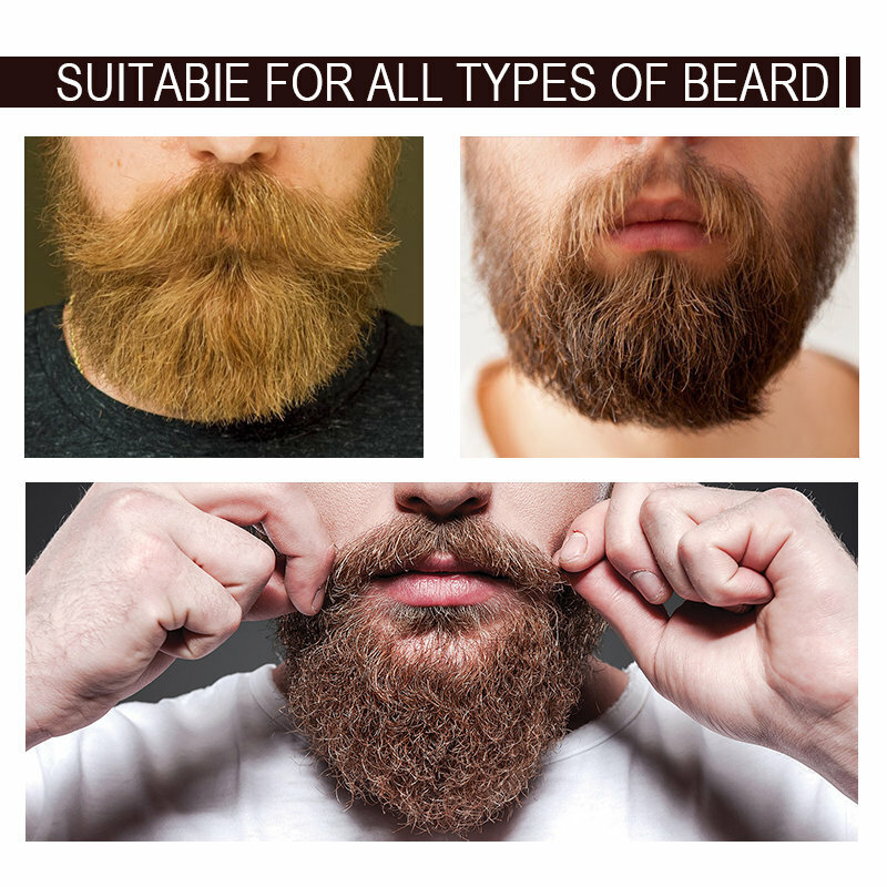 Beard Care น้ำมันธรรมชาติส่วนประกอบน้ำมันสำหรับหนวดเคราผู้ชาย Grooming Treatment Shiny Smoothing Beard Essential Care น้ำมัน30Ml