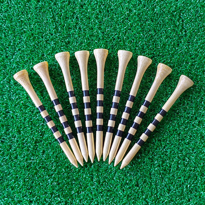 100 sztuk trwałe wysokiej jakości bambusa Golf Tees odkryty Sport akcesoria do golfa pomoce szkoleniowe stabilny piłki golfowe uchwyt narzędzia