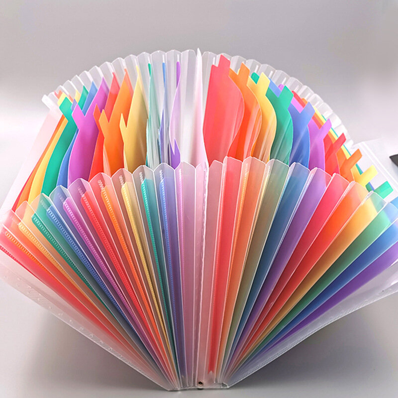 Папка-органайзер разноцветная с пряжкой для документов, 13 отделений