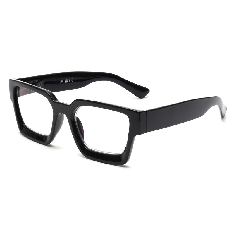 Óculos de leitura fotocromáticos JM 2 para mulheres, bloqueio quadrado azul, comp