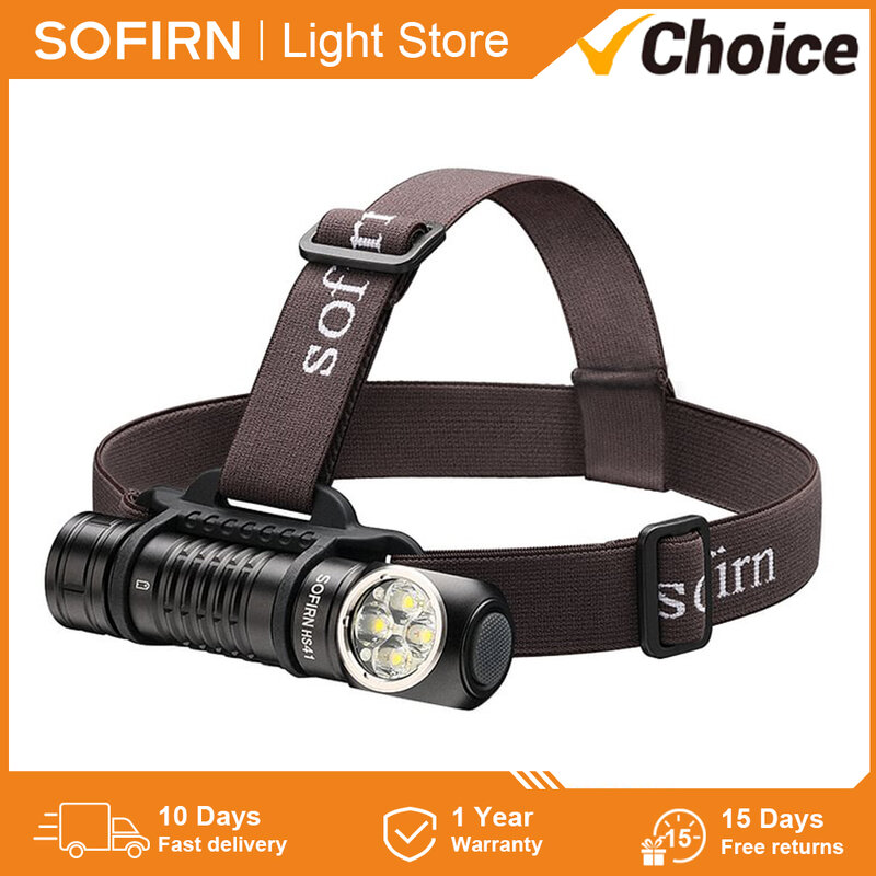 SOFIRN-USB C farol recarregável, banco de potência, poderoso indicador de tocha, cauda magnética, LED, HS41, 4000LM, 21700, 6500k, SST-20