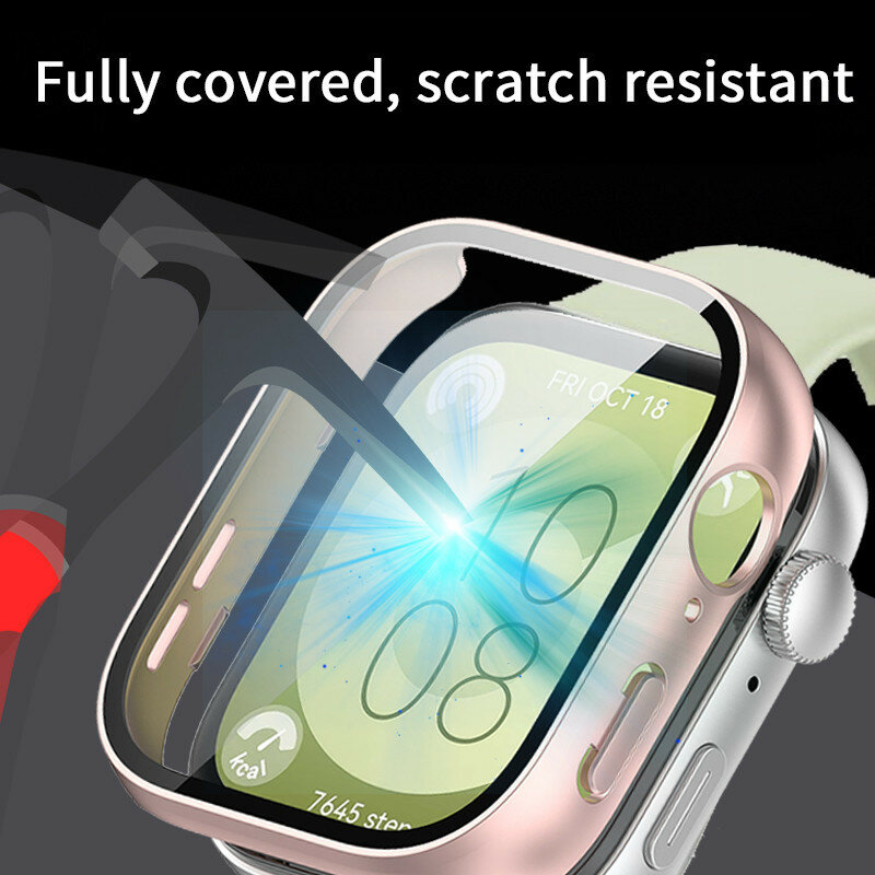 Caixa De Vidro Temperado para Huawei Watch, Cobertura Completa Amortecedor, Capa Protetora, Protetor De Tela, Samsung Band, Fit3