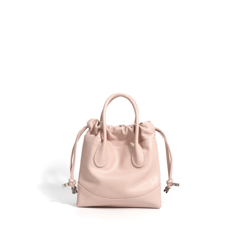 Damskie torba z prawdziwej skóry przepasana casualowe małe torby listonoszki damskie 2024 nowe luksusowe dziewczęce torebki ze sznurkiem