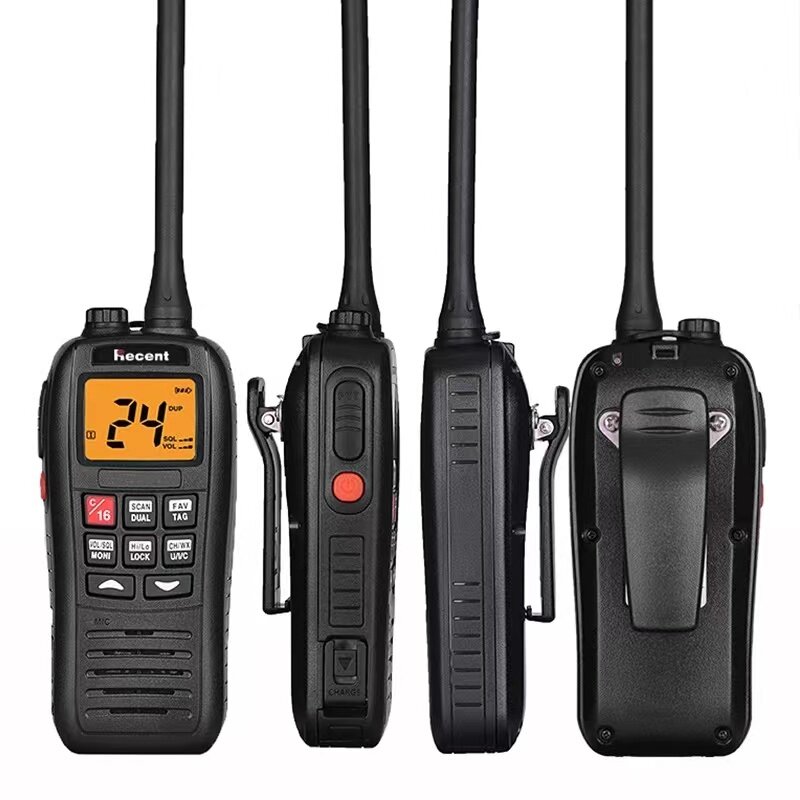 Recent RS-37M Walkie Talkie Waterproof Marine Transceiver Interphone Rechargeable VHF Ship Radio Stations RS37M
