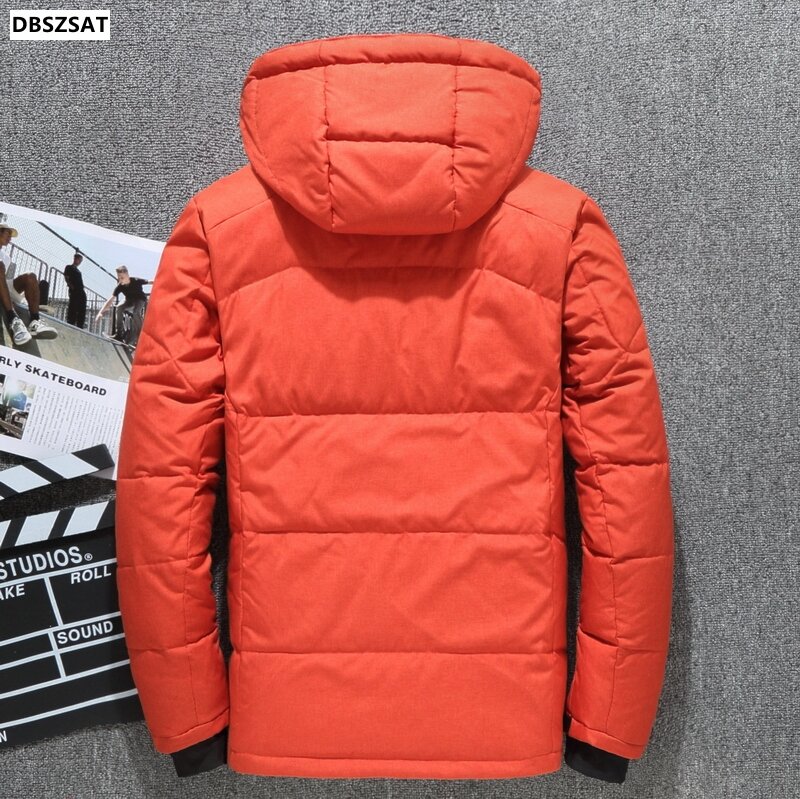 High Quality White Duck Thick Men's Down Jacket Snow Parkas Male Warm Hooded Windproof Winter Down Jacket Outerwear