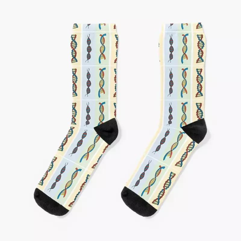 DNA-calcetines de doble hélice Triple para hombre y mujer, medias de Rugby brillantes, liguero