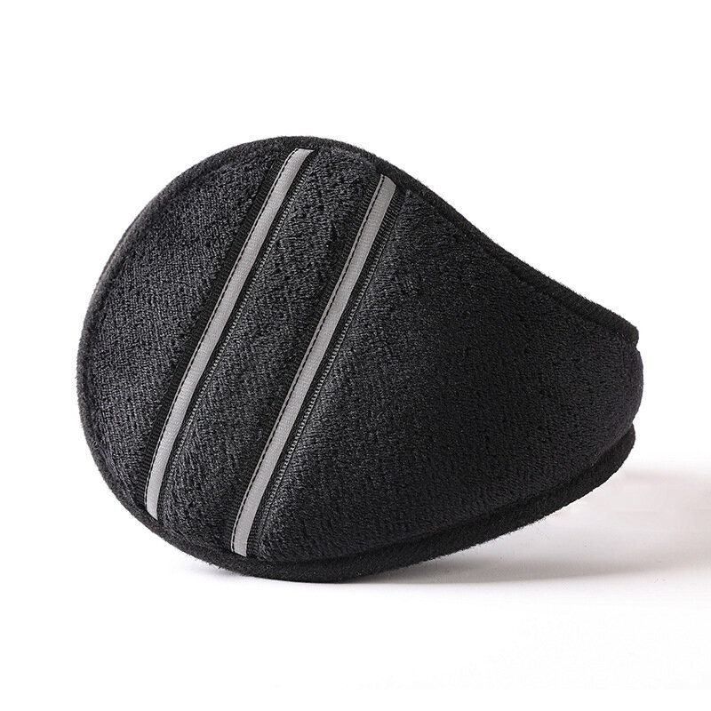 Fashion Reflective Winter Ear Protection Earmuffs for Warm Men's Plush Earmuffs Thickened Solid Color Earmuffs