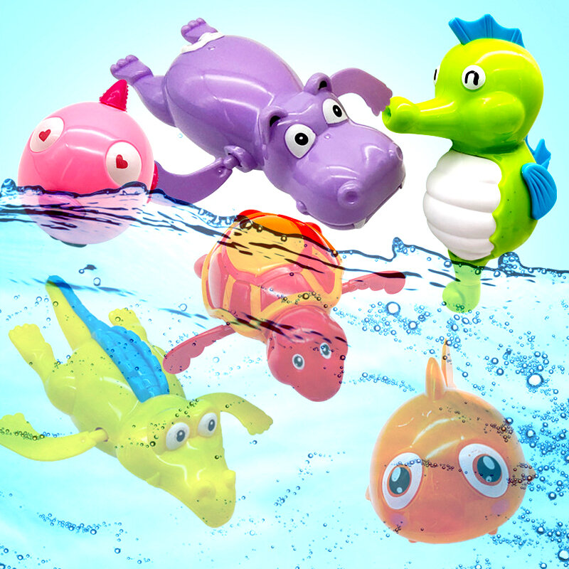 Giocattoli da bagno per bambini che fanno il bagno simpatico nuoto tartaruga balena piscina spiaggia catena classica giocattolo d'acqua a orologeria per bambini giochi d'acqua