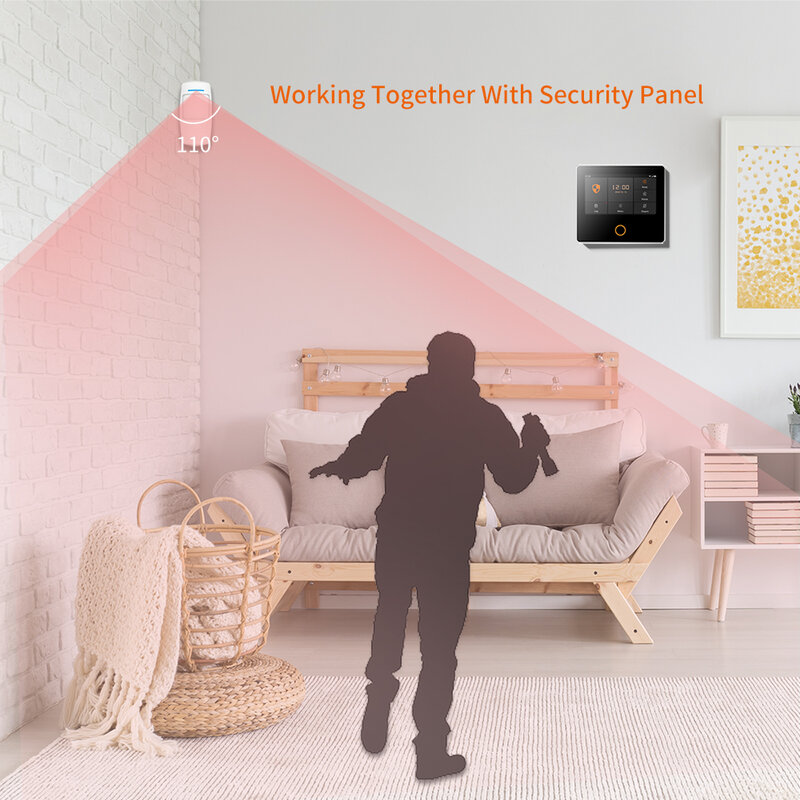 Staniot PIR Motion Sensor Smart Home rilevatore a infrarossi umano compatibile sistema di allarme di sicurezza Wireless 433Mhz funziona con Alexa